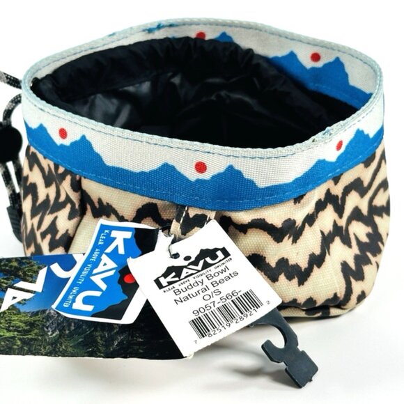KAVU Buddy Bowl O/S "Natural Beats" Pattern Hiking Dog Pet Bowl Small - NEW! - Picture 3 of 7